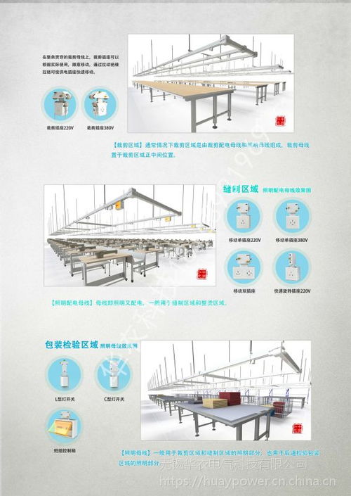 華衣電氣 工廠車間供電線槽導(dǎo)軌燈縫紉機照明照明橋架